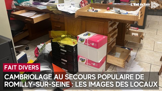 Cambriolage au Secours populaire de Romilly-sur-Seine : les images des locaux ce mercredi matin