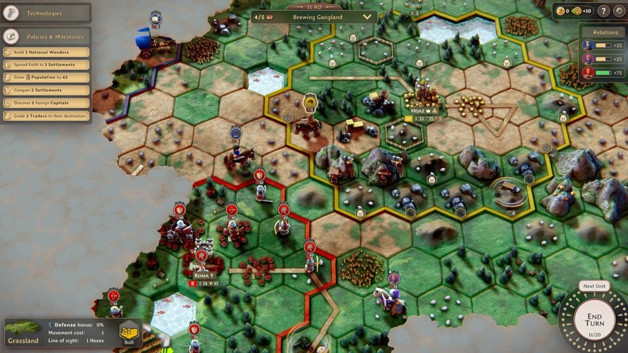 Im neuen 4X-Strategiespiel Yield! Fall of Rome müsst ihr das römische Imperium zu Fall bringen