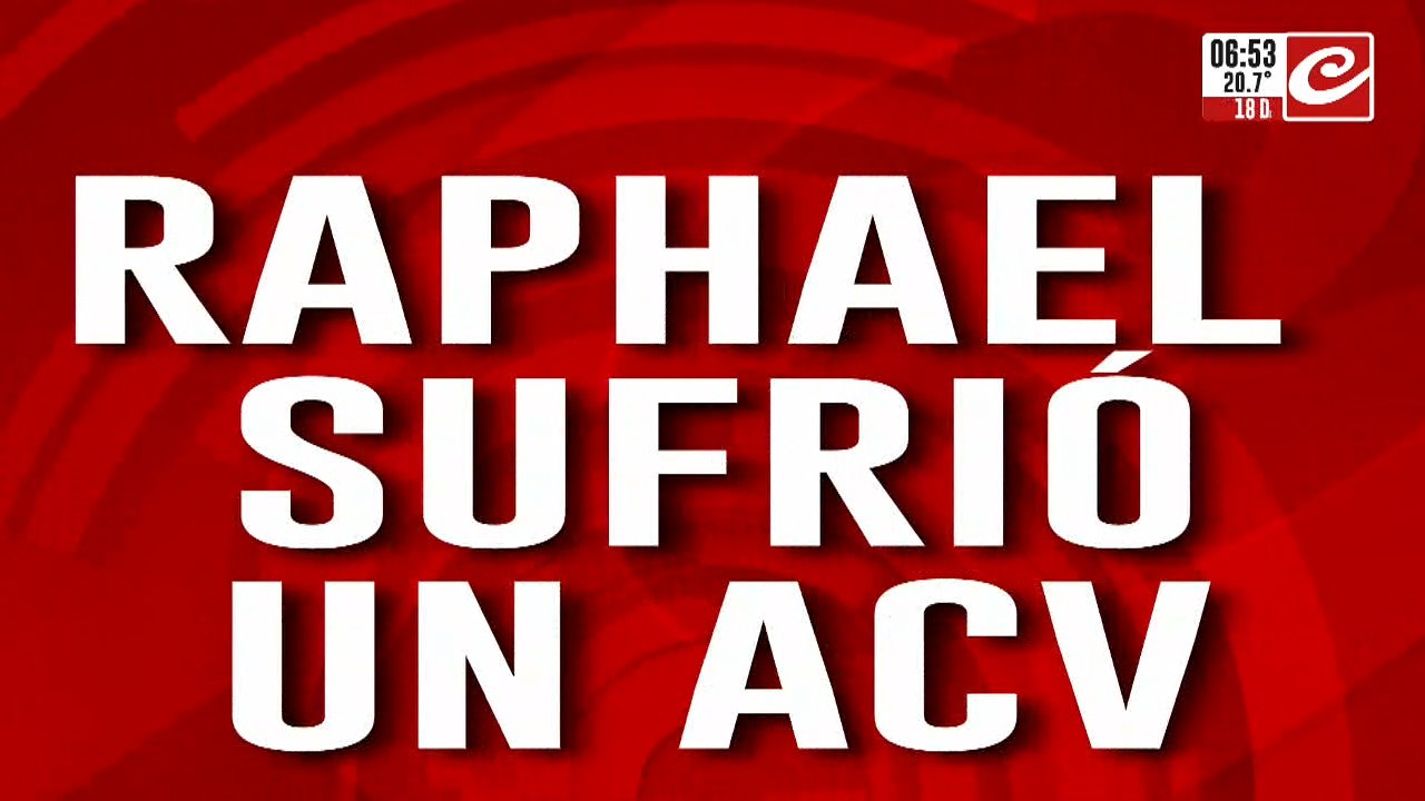 Raphael sufrió un ACV mientras grababa un programa de televisión