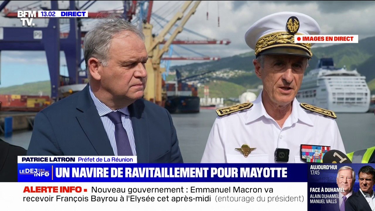 Mayotte: "Je crois qu'à l'heure actuelle, 50% de la distribution de l'eau potable est rétablie", assure Patrice Latron (préfet de La Réunion)