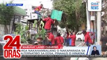 Mga nakahambalang o nakaparada sa alternatibo sa EDSA, pinaalis o hinatak | 24 Oras