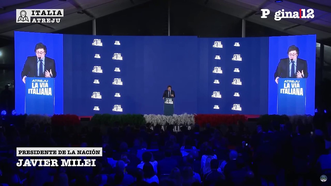 "Roma no paga traidores": El mensaje de Milei a Villarruel, desde Italia, después de la sesión Kueider en el Senado