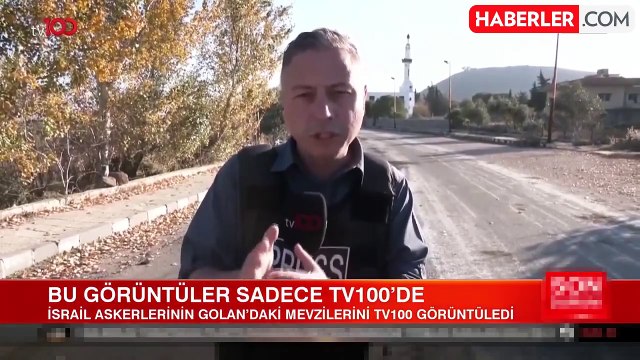 İsrail askerlerinin Golan'daki mevzileri ilk kez tv100 tarafından görüntülendi