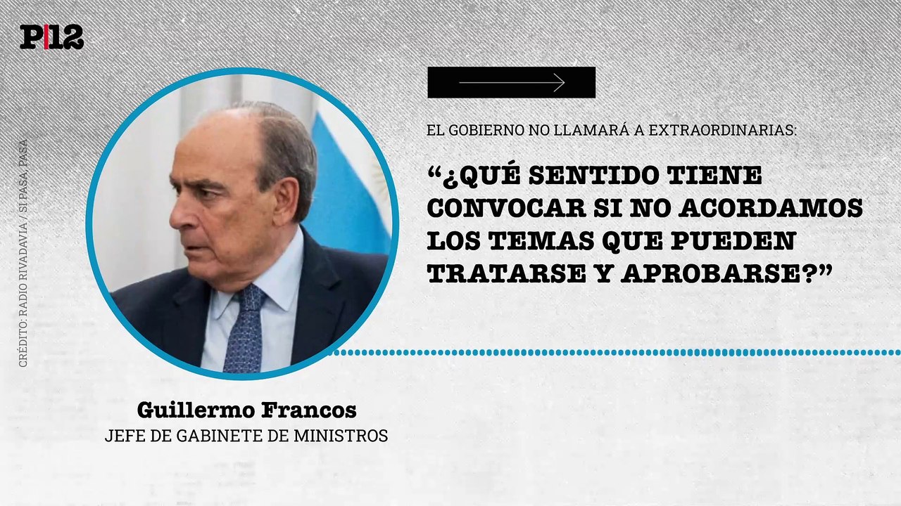 "¿Qué sentido tiene?": El gobierno no convocará a extraordinarias por falta de acuerdos en el Congreso
