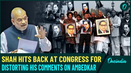 ‘Congress is Anti-Ambedkar’: Amit Shah Attacks Congress, Says It Is Anti-Constitution | Watch