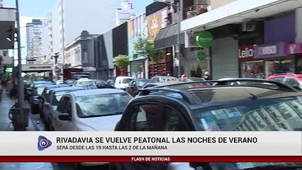 RIVADAVIA SE VUELVE PEATONAL LAS NOCHES DE VERANO