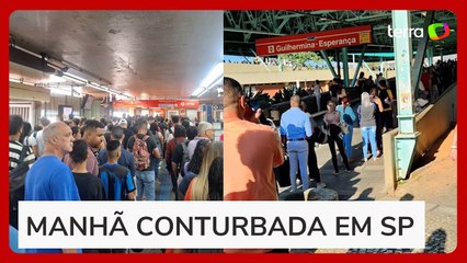 Descarrilamento de trem gera tumulto em estações da cidade de São Paulo