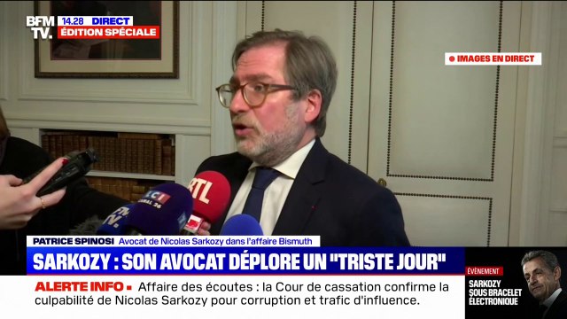 Affaire des écoutes: C'est une défaite pour Nicolas Sarkozy , confie son avocat Patrice Spinosi