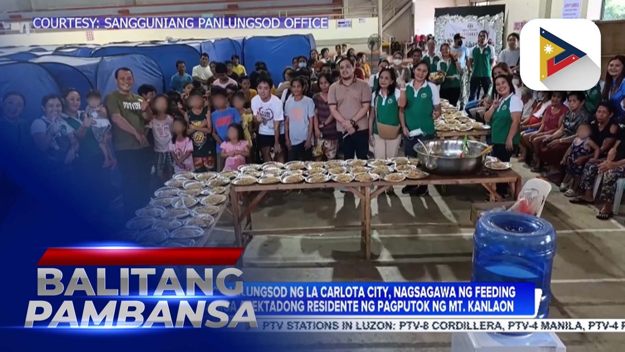 Sangguniang panlungsod ng La Carlota City, nagsagawa ng feeding program sa mga apektadong residente ng pagputok ng Mt. Kanlaon