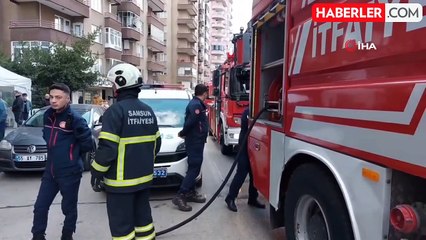 Samsun'da Apartman Bodrumunda Yangın Paniği