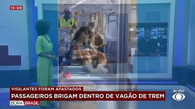 Seguranças da CPTM assistem briga de passageiros dentro de vagão em SP