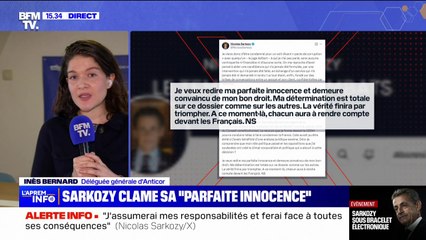 Nicolas Sarkozy définitivement condamné: "Cette peine nous apparait pas extrêmement lourde", explique Inès Bernard, déléguée générale d'Anticor