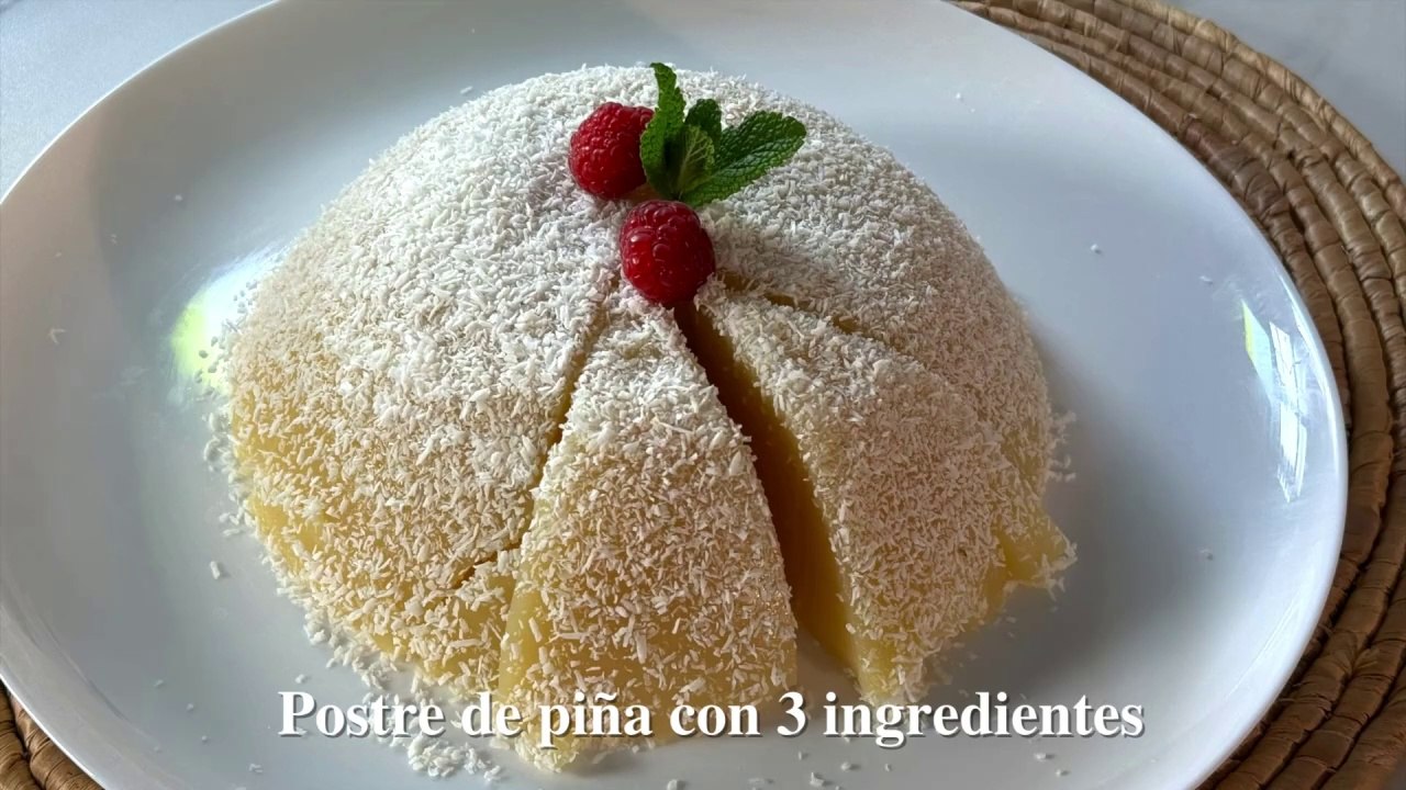 Postre de piña con 3 ingredientes