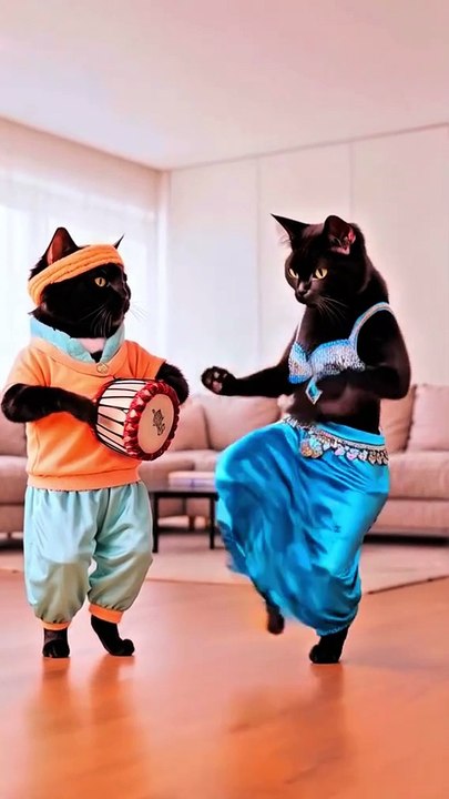 Cat amazing dance