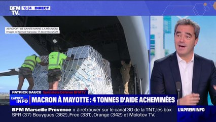 Mayotte: l'avion d'Emmanuel Macron acheminera "quatre tonnes de fret alimentaire et sanitaire" et des secouristes