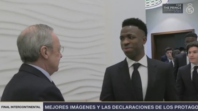 El SALUDO de FLORENTINO a la PLANTILLA del REAL MADRID antes de la FINAL contra PACHUCA