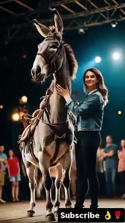 Woman fuses with donkey on AGT #agt #performance #dance.