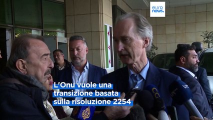 Siria, l'inviato speciale dell'Onu chiede al nuovo regime una Costituzione ed elezioni libere