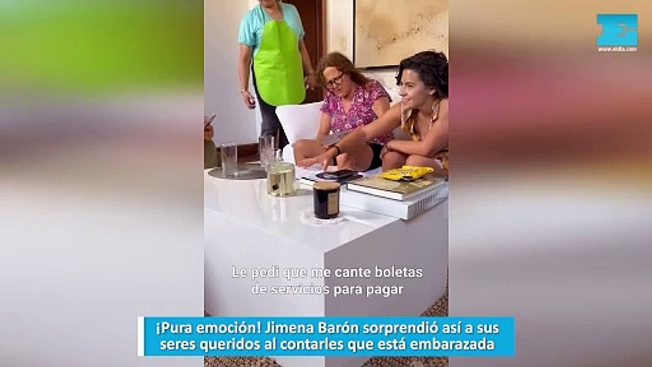 ¡Pura emoción! Jimena Barón sorprendió así a sus seres queridos al contarles que está embarazada