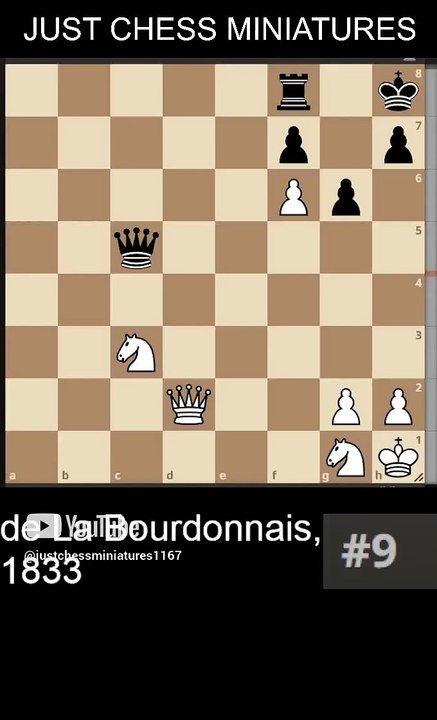 de La Bourdonnais, 1833. Lolli's checkmate
