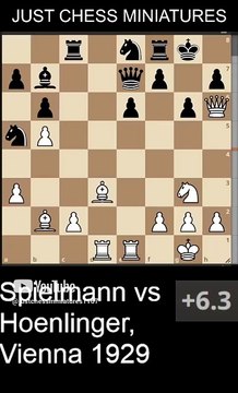 Rudolf Spielmann defeats Baldur Hoenlinger with the Mayet's checkmate