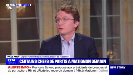 Paul Midy (Ensemble): "L'objectif est d'avoir un gouvernement stable, ni sous la tutelle du RN ni sous la tutelle de LFI"