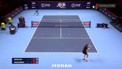 VIRAL: Tennis: Basavareddy with a bizarre set-point save