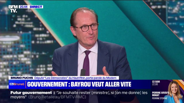 Consultations de François Bayrou: Il faut que chacun dépasse ses propres intérêts personnels, politiques ou partisans , affirme Bruno Fuchs (Modem)