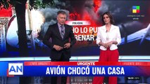 🔴 Un avión CHOCÓ UNA CASA en San Fernando y SE INCENDIÓ