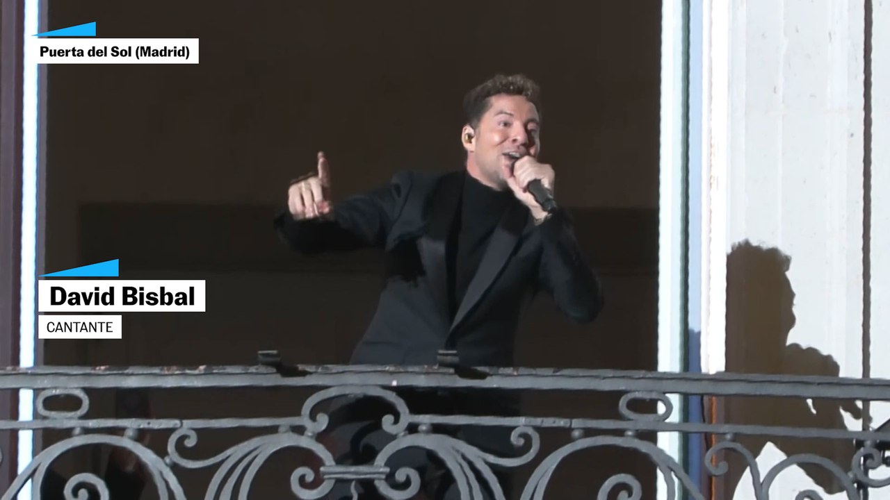 Bisbal canta 'El Burrito Sabanero' en la Puerta del Sol