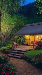 Peaceful Retreat with Cool Lighting.