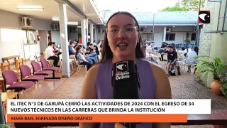 El ITEC N°3 de Garupá cerró las actividades de 2024 con el egreso de 34 nuevos técnicos en las carreras que brinda la institución