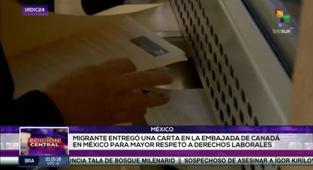 Empleados migrantes de México llevaron a cabo una protesta por mejores condiciones laborales