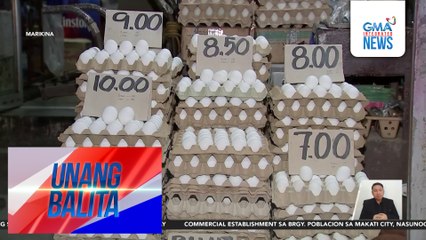 Presyo ng itlog, bahagyang bumaba dahil sapat ang supply | Unang Balita