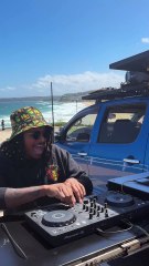 Adrian Kishtoo belting out tunes at Bar Beach