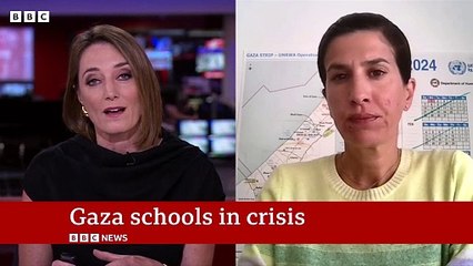 Gaza schools in crisis since start of Israel war - BBC News