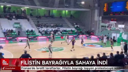 Fransa'da İsrailli taraftarlar, Filistin bayrağı taşıyan protestocuya saldırdı