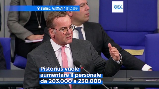 Germania, il ministro della Difesa Pistorius: Potenziamo le forze armate in caso di guerra