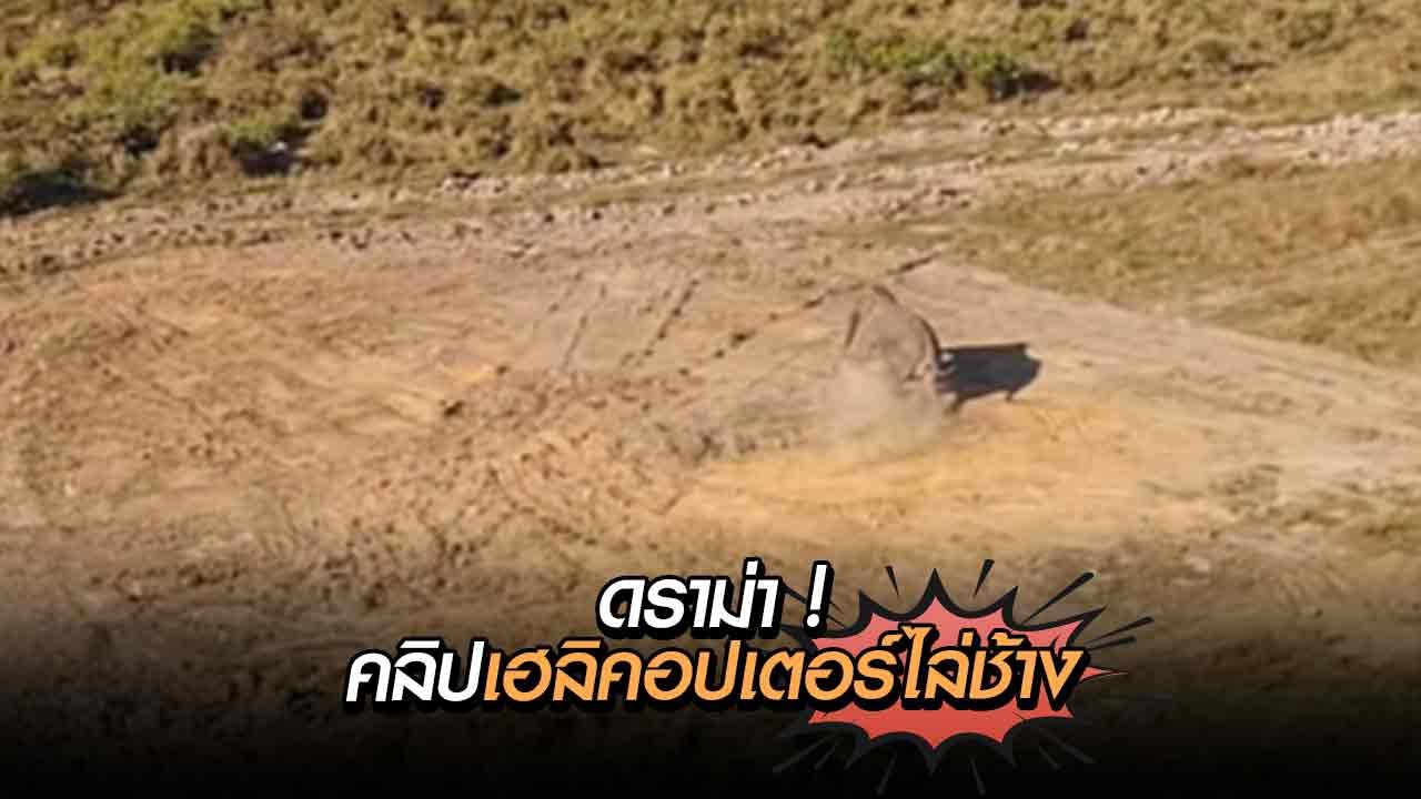 แจงดราม่า ! คลิปนั่งเฮลิคอปเตอร์ ไล่ช้างภูกระดึงหนีกระเจิง