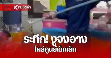 คลิปจับงูจงอางระทึก ในศูนย์เด็กเล็กเทศบาลตำบลท่าแพ จ.นครศรีธรรมราช โผล่หลังน้ำลด