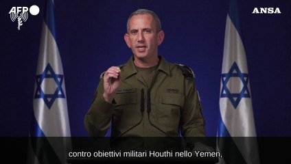 Israele, "colpiti obiettivi militari Houthi nello Yemen"