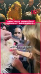 SIMONE - NEWS : on sait ce qu'a vraiment écrit Mariah Carey sur le sein de Riri...