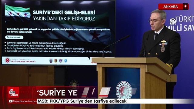 MSB: PKK/YPG Suriye'den tasfiye edilecek