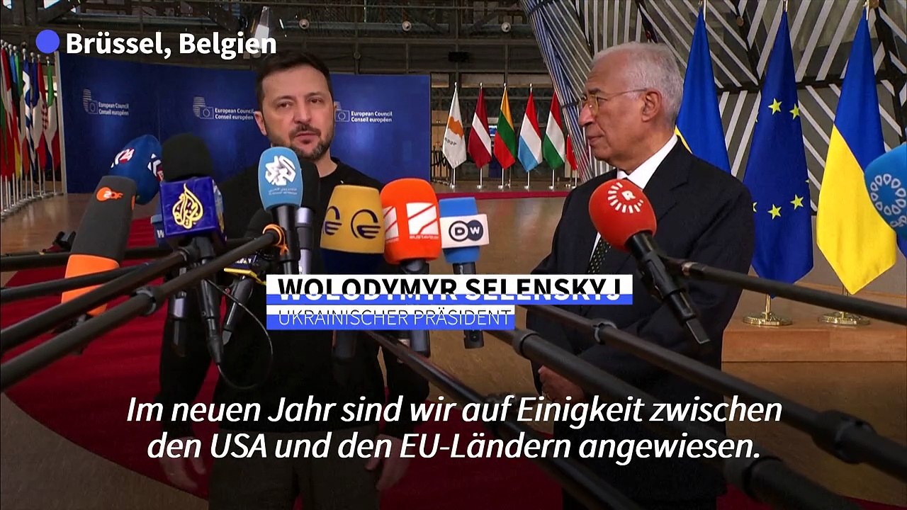 Vor Trumps Amtsantritt: Selenskyj fordert 'Einigkeit' von USA und EU