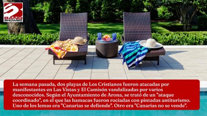 Más de 230 camastros destruidas en Tenerife por manifestantes antiturismo