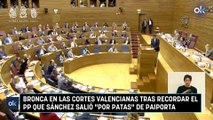 Bronca en las Cortes valencianas tras recordar el PP que Sánchez salió 