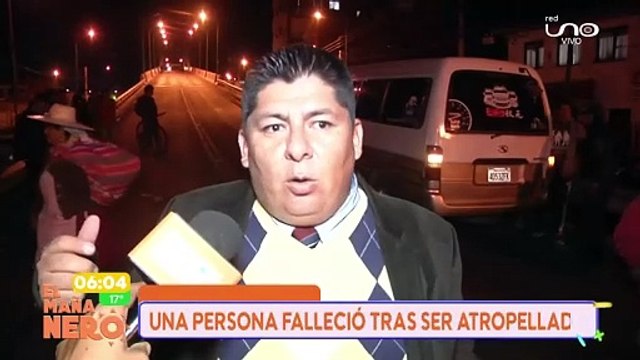 Motociclista fallece al ser atropellado por un trufi en el distribuidor de la avenida Barrientos