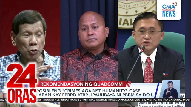Posibleng “crimes against humanity” case laban kay FPRRD atbp., ipauubaya ni PBBM sa DOJ | 24 Oras