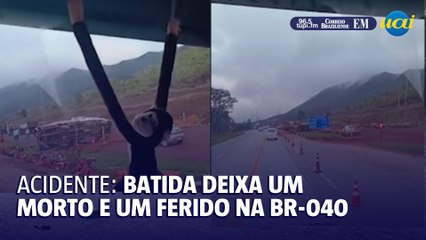 Acidente com caminhões deixa um morto e um ferido na BR-040