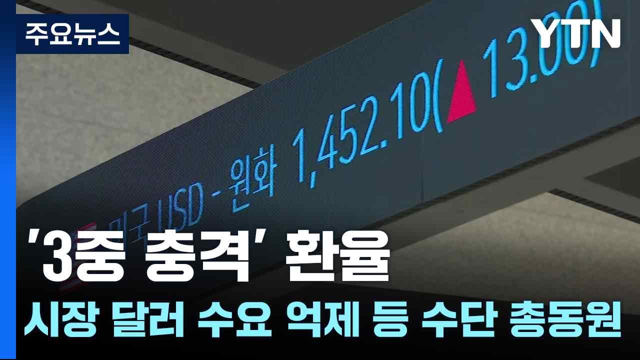'3중 충격' 환율...당국, 시장 달러 수요 억제 등 수단 총동원 / YTN